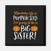 Kinder Big Sister Herfst Zwangerschap Aankondiging Magneet (Voorkant)