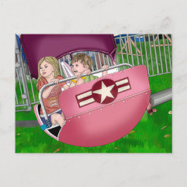 Kinder bij Carnaval Whimsical Art Briefkaart