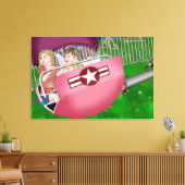 Kinder bij Carnaval Whimsical Art Canvas Afdruk (Insitu (Woonkamer))