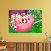 Kinder bij Carnaval Whimsical Art Canvas Afdruk (Insitu (Woonkamer))