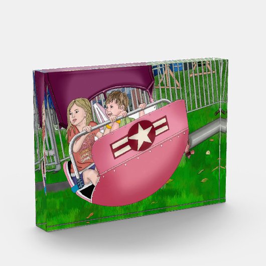 Kinder bij Carnaval Whimsical Art Fotoblokken (Links)