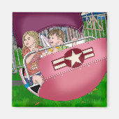 Kinder bij Carnaval Whimsical Art Magneet (Voorkant)