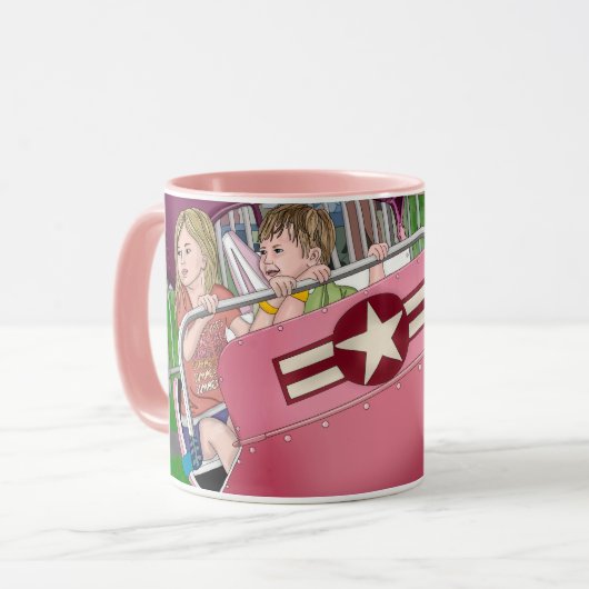 Kinder bij Carnaval Whimsical Art Mok (Voorkant links)