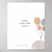 kinder bijbel vers olifant met ballonnen poster (Voorkant)