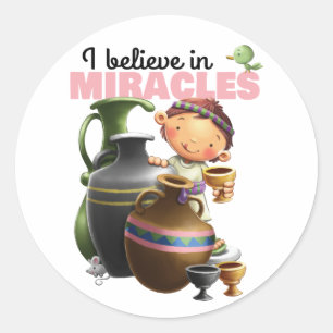 Kinder bijbelpagina ronde sticker