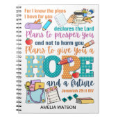 Kinder Bijbelvers Jeremia 29:11 Foto Notitieboek (Voorkant)