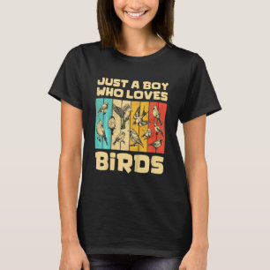 Kinder Birds gewoon een jongen die van vogels hou T-shirt