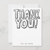 Kinder Blank ventilatorkleur Hartelijk dank Bedankkaart (Voorkant)