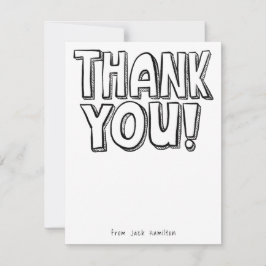 Kinder Blank ventilatorkleur Hartelijk dank Bedankkaart