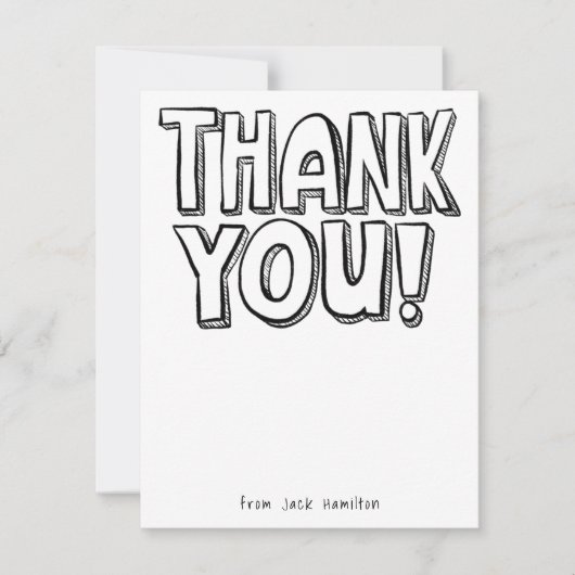 Kinder Blank ventilatorkleur Hartelijk dank Bedankkaart (Voorkant)