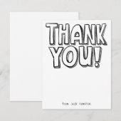 Kinder Blank ventilatorkleur Hartelijk dank Bedankkaart (Voorkant / Achterkant)