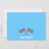 Kinder blauw-razenkar Birthday-feestdagen Kaart (Achterkant)