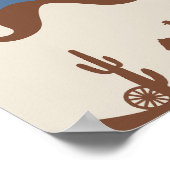 Kinder Blauw Western "Pak een stache" Party Favor Poster (Hoek)