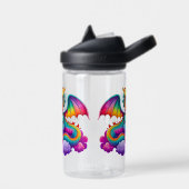 Kinder blauwe draak personaliseren waterfles (Links)