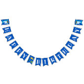 Kinder Blauwe Haai Fintastische Verjaardag Vlaggetjes (Alle)