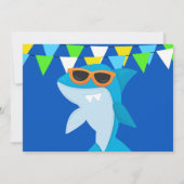 Kinder Blauwe Haai Fintastische Verjaardagsfoto Kaart (Achterkant)