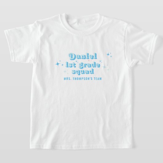 Kinder Blauwe Klasse Leraar Naam Team Squad Elke G T-shirt (Laagn)