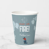 Kinder Blauwe Paintball Boys Cool Verjaardagsfeest Papieren Bekers (Achterkant)