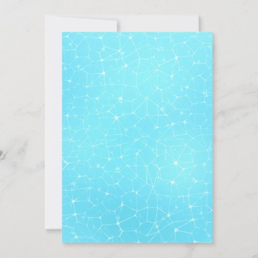 Kinder blauwe pool Unicorn Birthday-uitnodigingen Kaart (Achterkant)