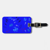 Kinder blauwe ruimte bagagelabel (Voorkant horizontaal)