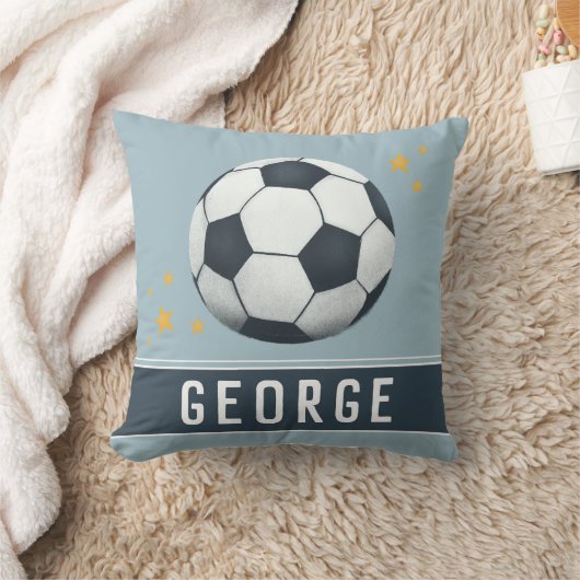 Kinder Blauwe Sport Voetbal Football Jongens Kussen (Deken)