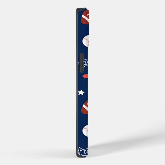 Kinder Blauwe Sportuitrustingspatroon Case-Mate iPhone Case (Achterkant / Rechts)