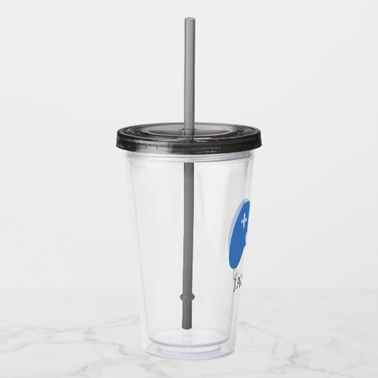 Kinder Blauwe Video Game Controller Gamer Geperson Acryl Drinkbeker (Rechts)