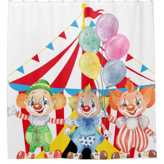 Kinder blikken op het witte schoengordijn douchegordijn (Voorkant)