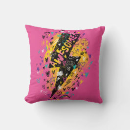 Kinder bliksemschicht Geweldige Doodle Roze Kussen