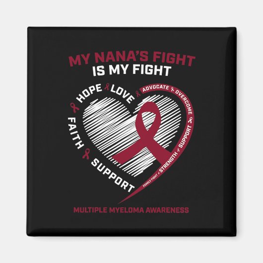 Kinder bloedkanker Nana My Fight Multipel Myeloom Magneet (Voorkant)