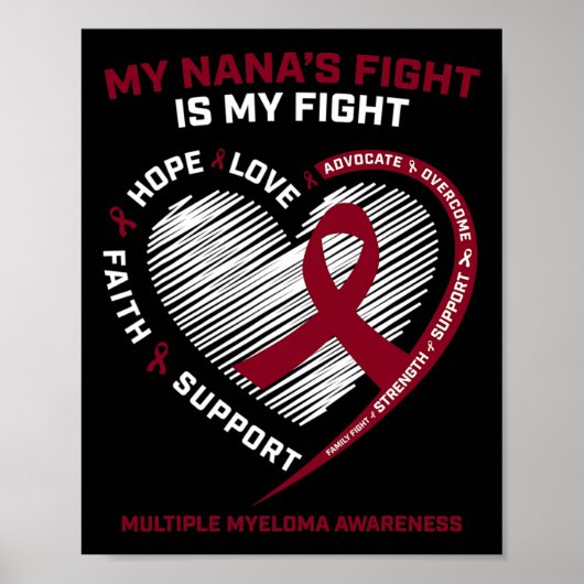 Kinder bloedkanker Nana My Fight Multipel Myeloom  Poster (Voorkant)