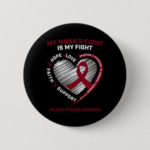 Kinder bloedkanker Nana My Fight Multipel Myeloom  Ronde Button 5,7 Cm