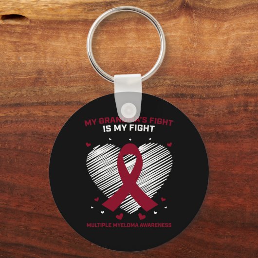 Kinder bloedkanker ondersteunen Grandma Multiple M Sleutelhanger (Achterkant)