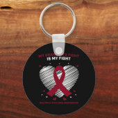 Kinder bloedkanker ondersteunen Grandma Multiple M Sleutelhanger (Voorkant)