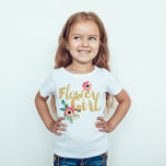 Kinder Bloemenmeisje Bridesmaid Shirten Wedding Re T-shirt<br><div class="desc">Prachtige Bloemenmeisje Bridesmaid-Shirten in faux Gold Glitter-Folie met Waterverf Flower Graphics. Bloemenmeisje-t-shirt met een schattige waterverf bloem en faux gouden glitter folie. Je bloemmeisje zal van dit shirt houden, en het is perfect voor huwelijksdiners, voor repetities, huwelijkscerecepties en elke keer dat de bruidspartij aanwezig is. Het zou zelfs passend zijn...</div>