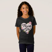 Kinder Bloemenmeisje Heart Bridesmaid Shirten Wedd T-shirt (Voorkant volledig)