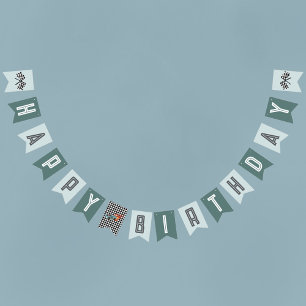 Kinder Blue Racing Car Boys Verjaardag Vlaggetjes