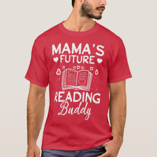 Kinder Boek Lover Mama's Future Reading Buddy I Bo T-shirt