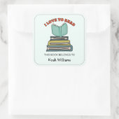 Kinder boekstapel Aangepaste boekborden Vierkante Sticker (Tas)