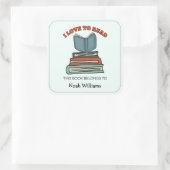 Kinder boekstapel Aangepaste boekborden Vierkante Sticker (Tas)