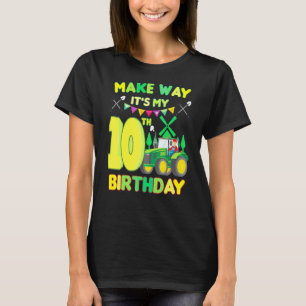 Kinder boer Birthday maakt zijn tiende verjaardag T-shirt