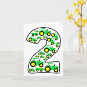 Kinder Boerderij Tractor Boy 2e verjaardag 2 jaar  Kaart (Gele Bloem)