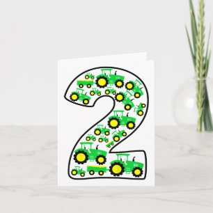 Kinder Boerderij Tractor Boy 2e verjaardag 2 jaar Kaart