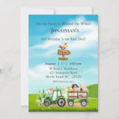 Kinder Boerderij Tractor Dieren Verjaardagsfeest Kaart (Voorkant)