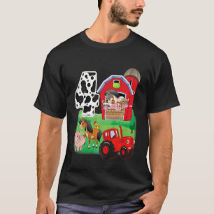 Kinder boerderijdieren 4 jaar oud Het is mijn 4e v T-shirt