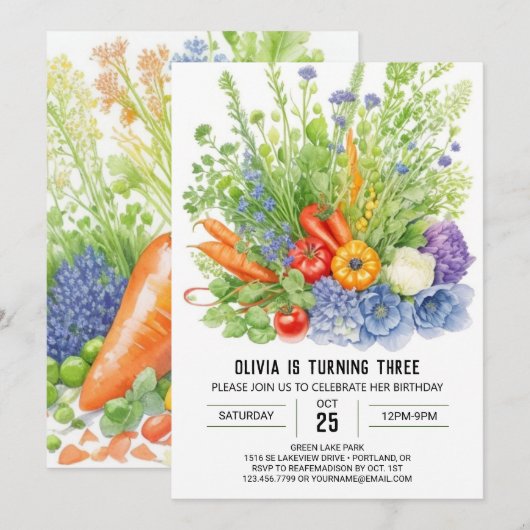 Kinder Boerenmarkt verjaardag Kaart (Voorkant / Achterkant)