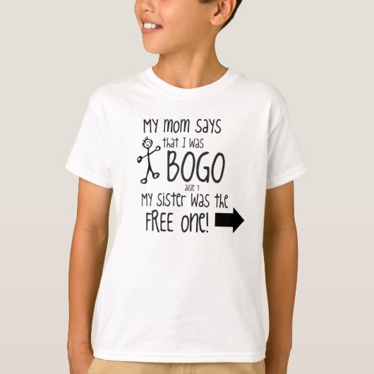 KINDER BOGO zuster/jongen T-shirt (Voorkant)