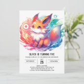 Kinder Boho Fox verjaardag Kaart (Staand voorkant)