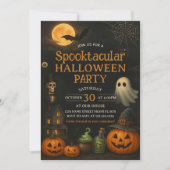 Kinder Boo Bash Spooktacular Party Invitation Kaart (Voorkant)