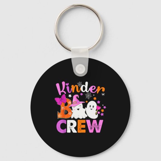 Kinder Boo Crew Kindergarten Teacher Kids Hallowee Sleutelhanger (Voorkant)